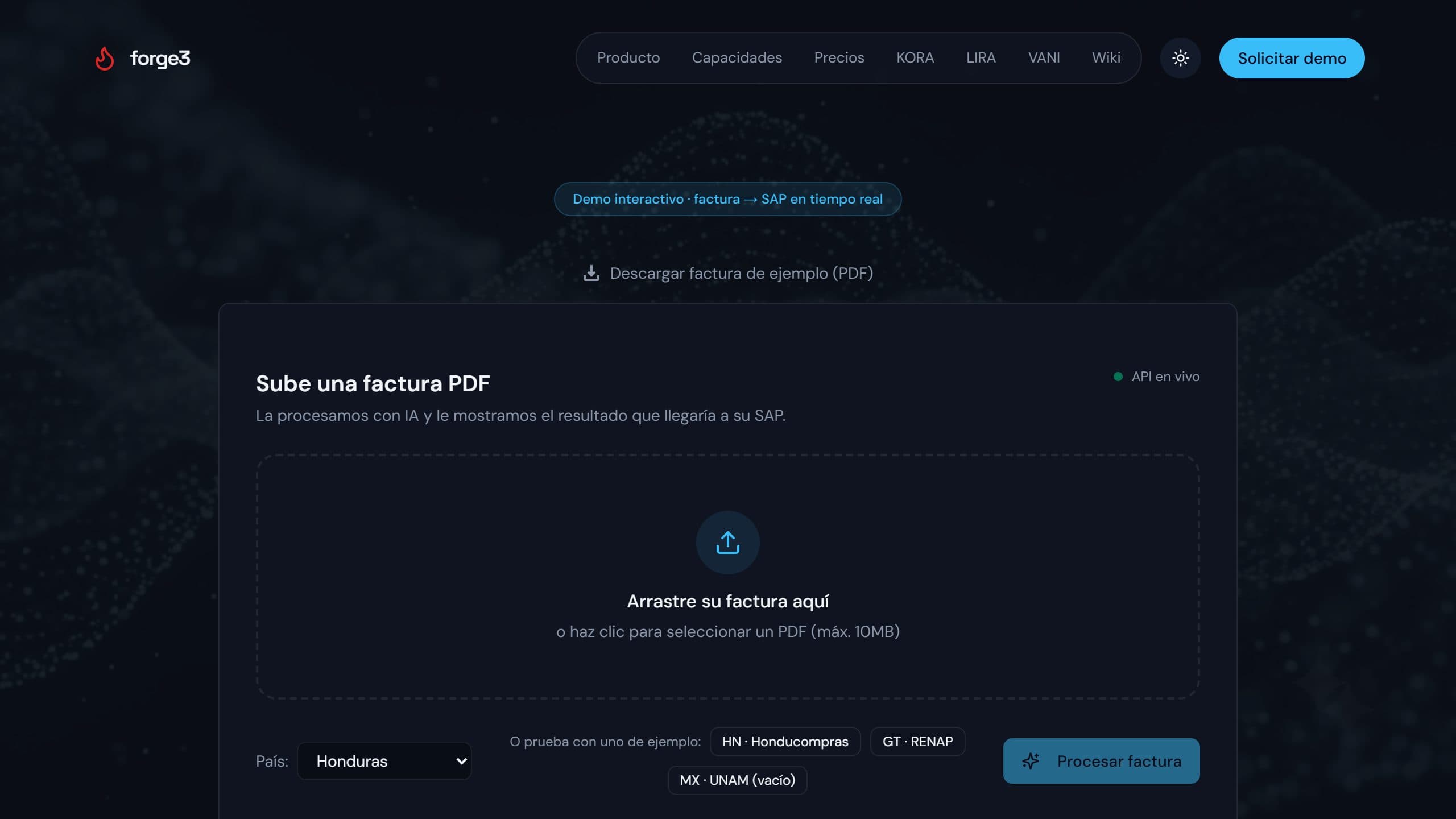 Vista previa de Captura de documentos IA (Docs AI)