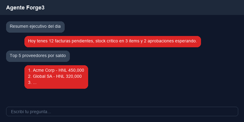 Vista previa de Agente conversacional SAP B1